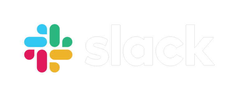 White slack logo without background